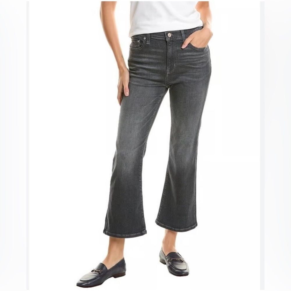 Current/Elliot Boulevard Graphite Jeans Sz 30 Dark Gray Tiny Flare Waist 32” New